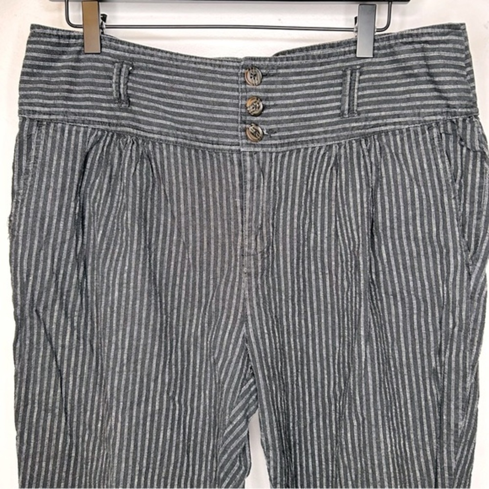 Sundance Amelia Black Striped Linen‎ Pants Size 12 - Picture 5 of 8